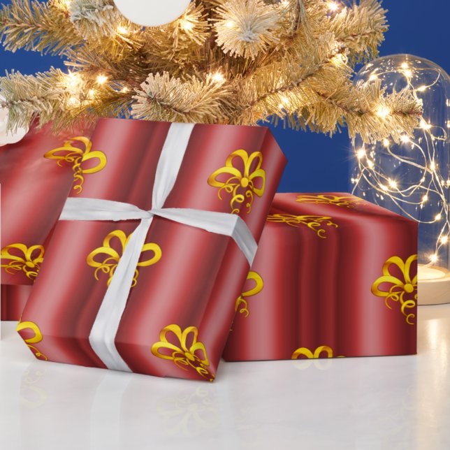 Papel De Regalo Golpes de oro a Navidades rojos (Subido por el creador)