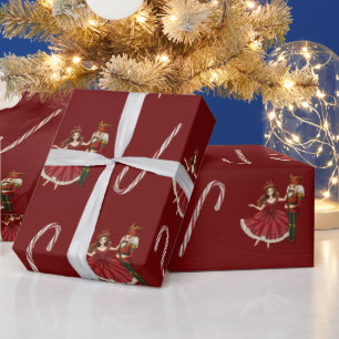 Papel De Regalo Gominola de nuez roja Clara Caña de Azúcar