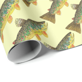 Papel De Regalo Gorda trucha marrón para pescadores de mosca
