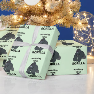 Papel De Regalo Gorila te mira graciosa gorila