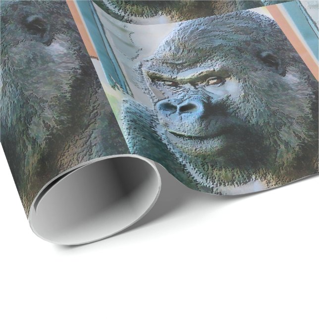PAPEL DE REGALO GORILLAS (Esquina del rollo)