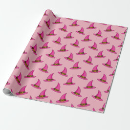 Papel De Regalo Gorra de bruja rosa