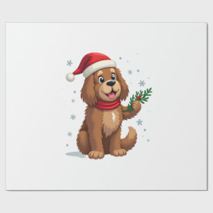 Papel De Regalo Gorra de Santa de Terranova