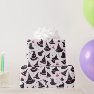 Papel De Regalo Gorras de brujas negras y rosas rompen Halloween r