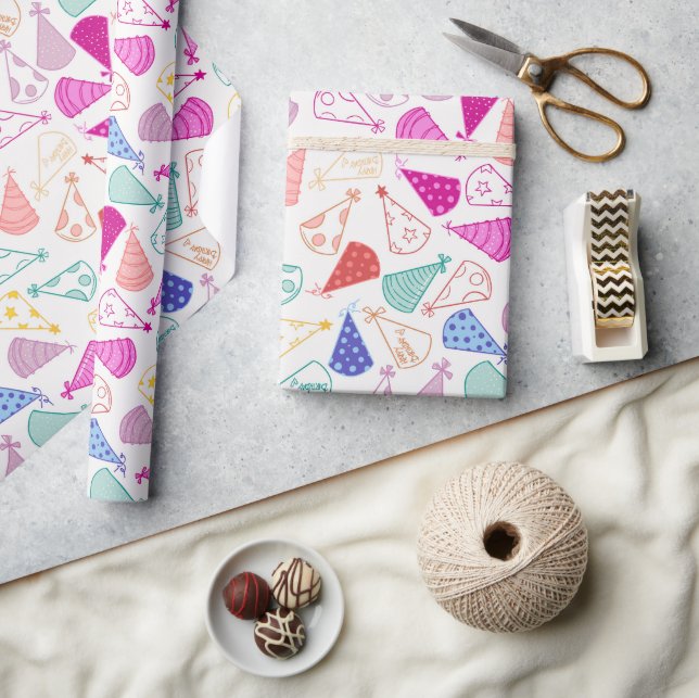 Papel De Regalo Gorras de cumpleaños (Artesanía)