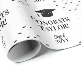 Papel De Regalo Gorrito de Graduación Clásico Personalizado