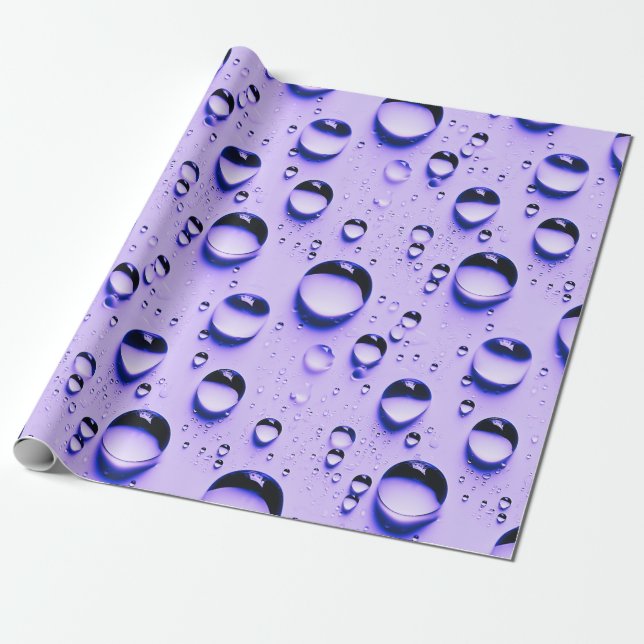 Papel De Regalo gotas de agua (Desenrollado)