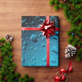 Papel De Regalo Gotas de agua azul Guay con estilo