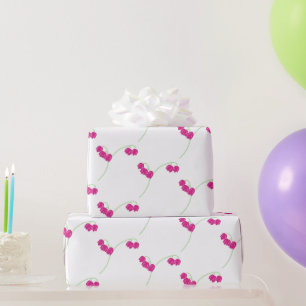 Papel De Regalo Gotas de nieve rosa floral