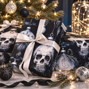 Papel De Regalo Gothic Christmas Skulls Creepmas