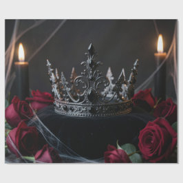 Papel De Regalo Gothic Dark Fantasy Crown Wrapping Paper