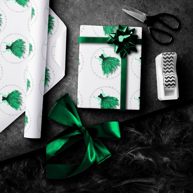 Papel De Regalo Gothic Fairy Verde azulado Gown | Oveja Verde Prof (Subido por el creador)