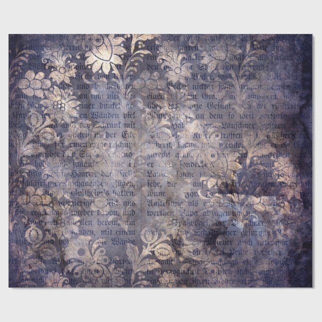 Papel De Regalo Gothic Grunge Indigo  (Superficie plana)