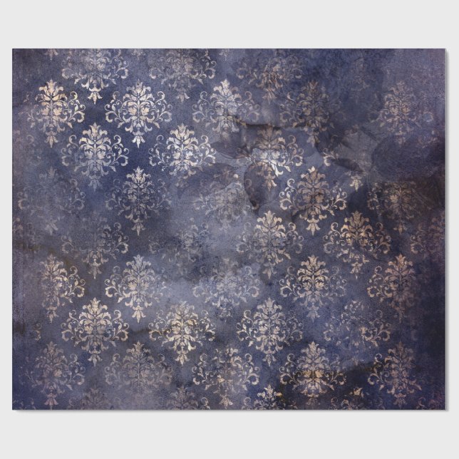 Papel De Regalo Gothic Grunge Indigo  (Superficie plana)