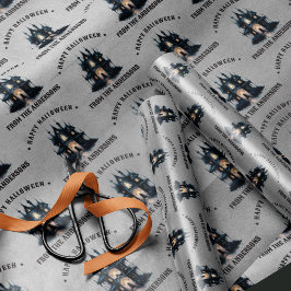 Papel De Regalo Gothic Victorian Haunted House Happy Halloween