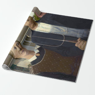Papel De Regalo Gótico americano icónico de Grant Wood