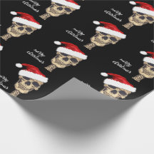 Papel de regalo gótico de las Felices Navidad del