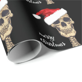Papel de regalo gótico de las Felices Navidad del