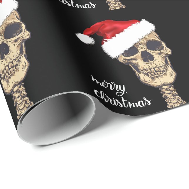 Papel de regalo gótico de las Felices Navidad del (Esquina del rollo)