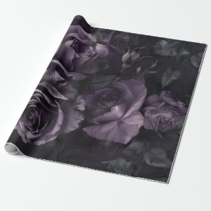 Papel De Regalo Gótico floral Rosa morado de lavanda