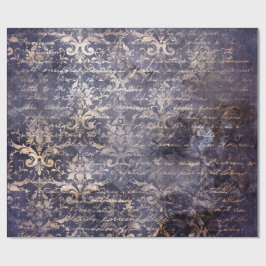 Papel De Regalo Gótico Grunge Índigo 