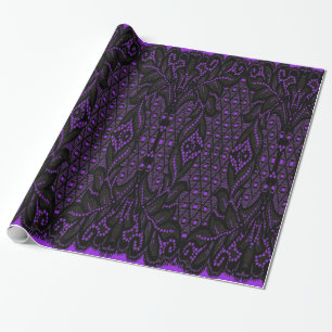 Papel de regalo gótico Lolita de encaje negro