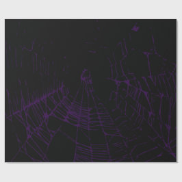 Papel De Regalo Gótico púrpura y negro Spiderweb