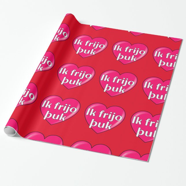 Papel De Regalo Gótico - Te amo (Desenrollado)