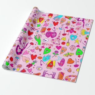 Papel De Regalo gótico valentina escalofrío poción cardíaca humana