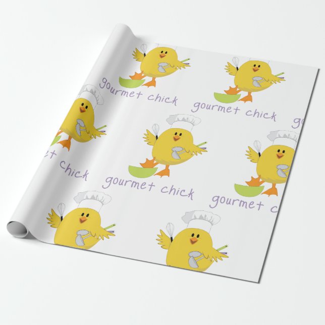 Papel De Regalo Gourmet Chick (Desenrollado)