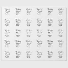 Papel De Regalo Gracias a un brunch post boda nombre fecha simple