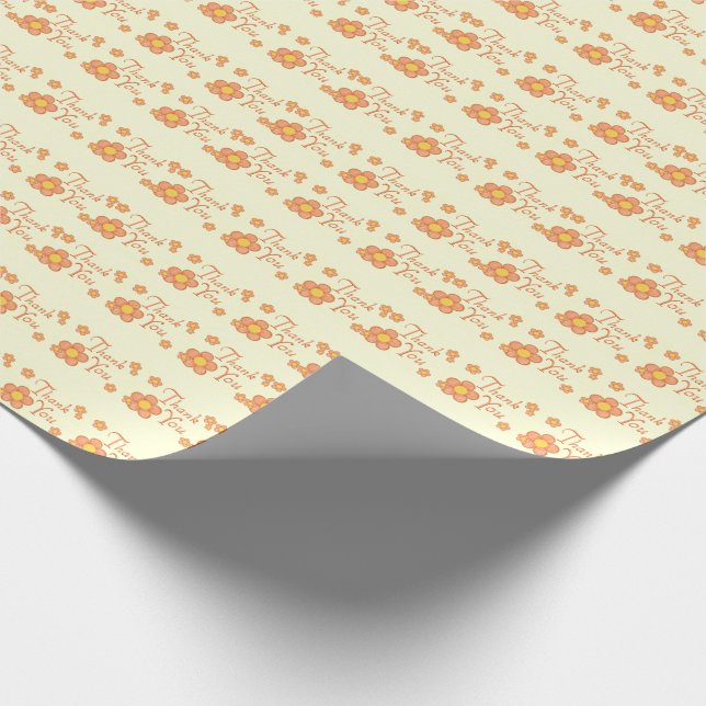 Papel De Regalo Gracias Flores (Esquina)