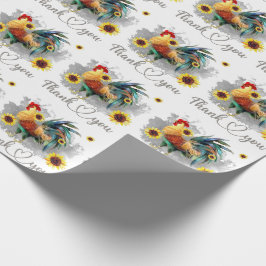 Papel De Regalo Gracias galán acuardonado con girasoles