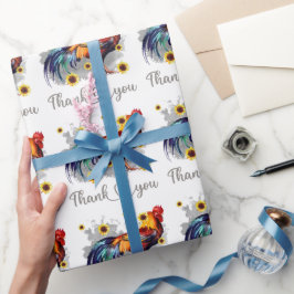 Papel De Regalo Gracias galán acuardonado con girasoles