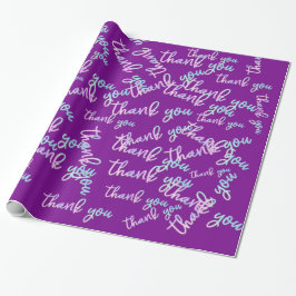 Papel De Regalo Gracias, Holograph Script Mermaid Pink Purple