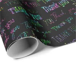 Papel De Regalo Gracias la palabra más grande _colorful_smaller