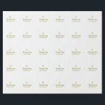 Papel De Regalo gracias por venir mensaje de texto nombre corazón<br><div class="desc">Diseño</div>