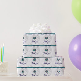 Papel De Regalo Gracias y logotipo blanco