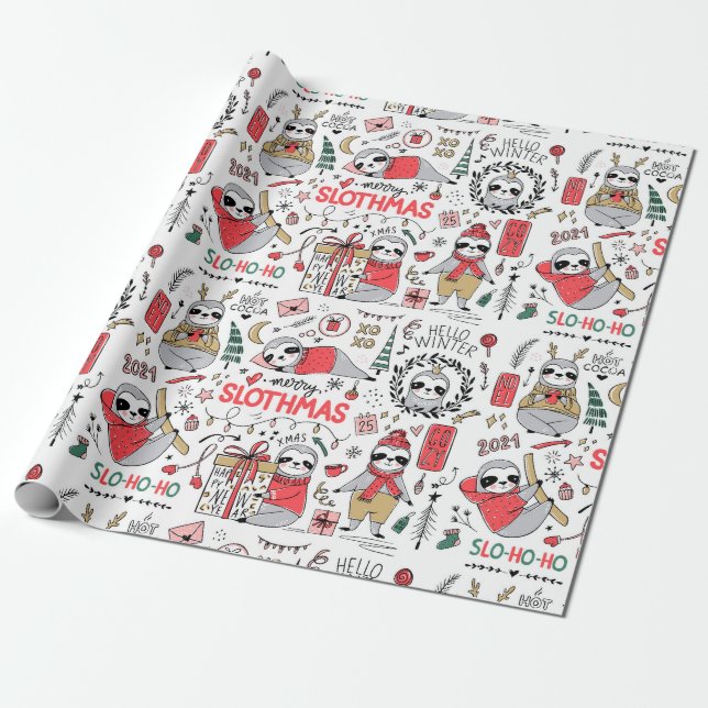 Papel De Regalo Graciosa broma de Navidades burdos con envolvimien (Desenrollado)
