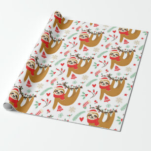 Papel De Regalo Graciosa frase de Navidades con Santa Hat
