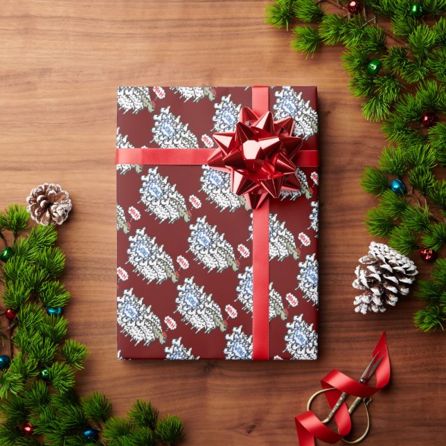 Papel De Regalo Graciosa oveja antiempañada (Regalo de vacaciones)