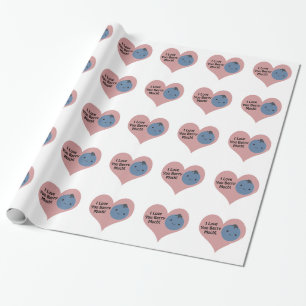 Papel De Regalo Graciosamente te amo Berry Mucho Cute Kawaii Blueb