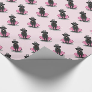 Papel De Regalo Gracioso ballet de perro Princesa Black Lab Recupe