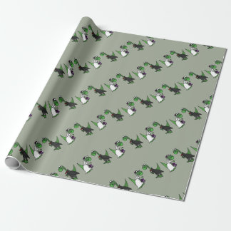 Papel De Regalo Gracioso Brontosaurus Boda Art