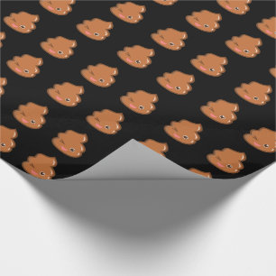 Papel De Regalo Gracioso Chiste Brown Poop Novedad Negro