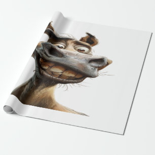 Papel De Regalo Gracioso diseño de arte burro