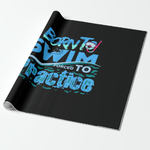 Papel De Regalo Gracioso Diseño De Natación De Regalos De Natación