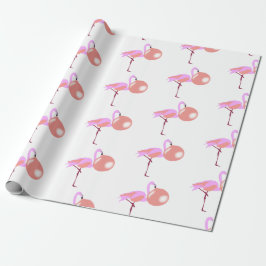 Papel De Regalo Gracioso Flamingo De Goma De Burbuja Con Burbuja
