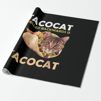 Papel De Regalo Gracioso gato de tacocat taco con tachuela hacia a