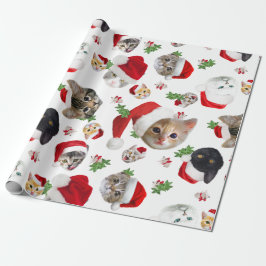 Papel De Regalo Gracioso gato navidades envolver
